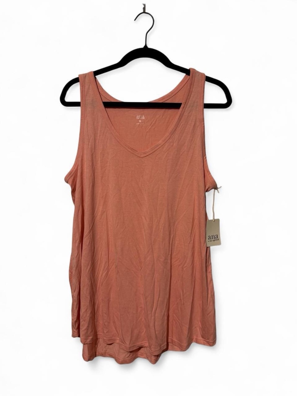 a.n.a Sleeveless V-Neck Tank Top in Rusty Coral